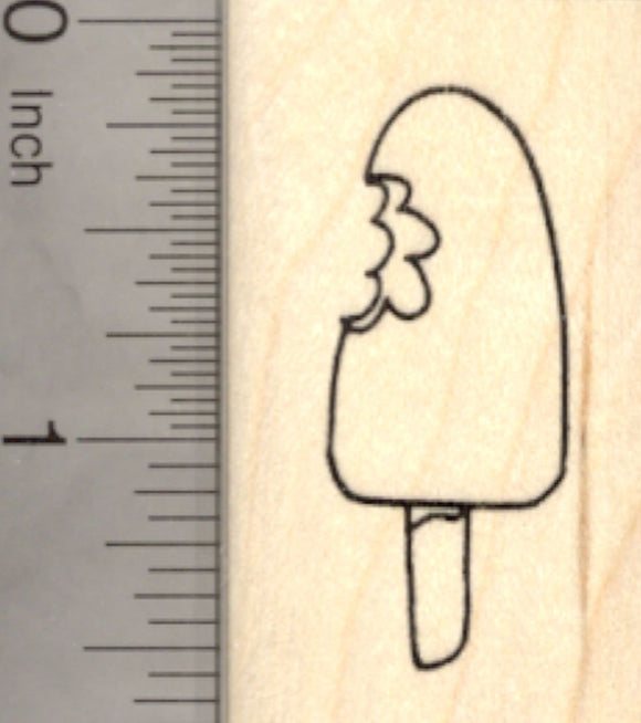Ice Cream on a Stick Rubber Stamp, Popsicle or Ice Pop, Frozen Dessert