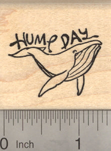Hump Day Rubber Stamp, Alaska Style, Humpback Whale