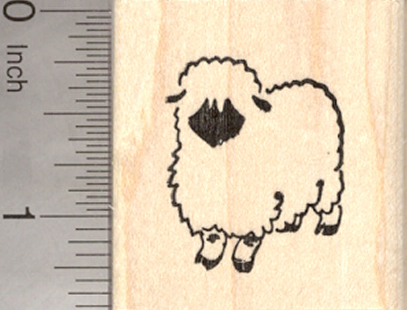 Valais Blacknose Sheep Rubber Stamp