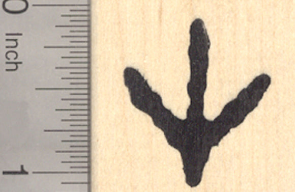 Bird Track Rubber Stamp, Footprint, Talon