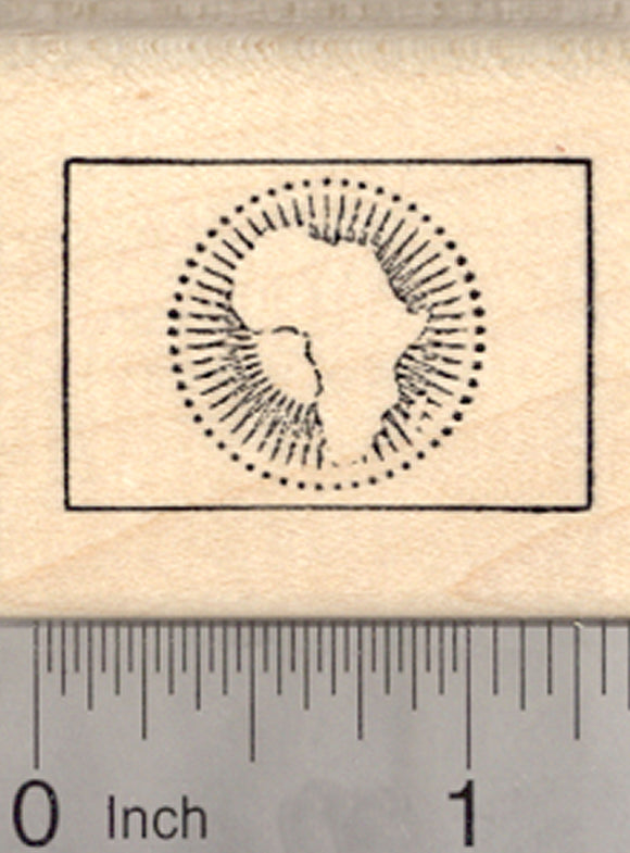 Flag of African Union Rubber Stamp, AU, 54 States