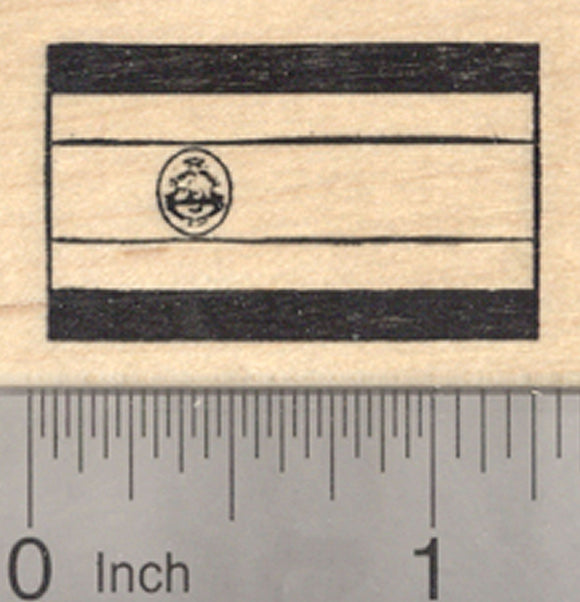 Flag of Costa Rica Rubber Stamp, Central America