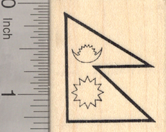 Flag of Nepal Rubber Stamp, South Asia