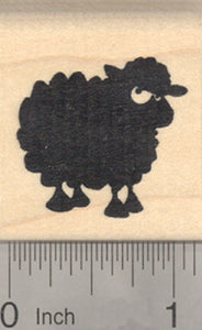 Black Sheep Rubber Stamp, Lamb Silhouette