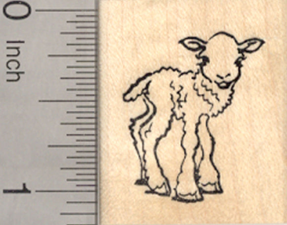 Little Lamb Rubber Stamp, Baby Sheep, Spring, Easter