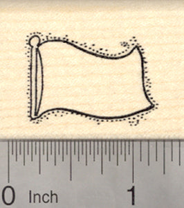 Flag Blank Rubber Stamp (Use as a white flag or add your own flag design)