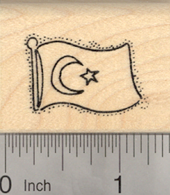 Flag of Turkey Rubber Stamp