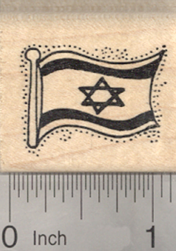 Flag of Israel Rubber Stamp