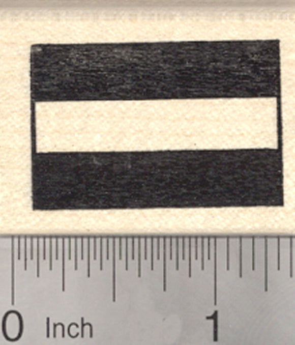 Flag of Austria Rubber Stamp, Central Europe