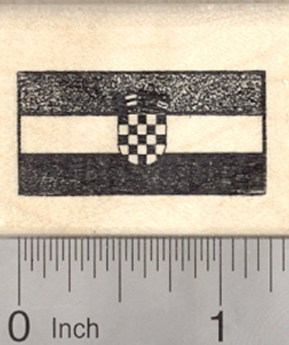 Flag of Croatia Rubber Stamp, Coat of Arms of Croatia