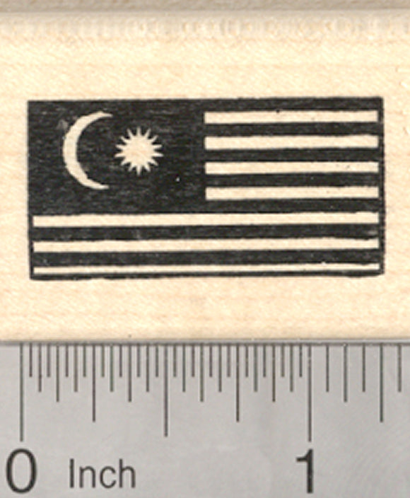 Flag of Malaysia Rubber Stamp, Stripes of Glory, Bintang Persekutuan
