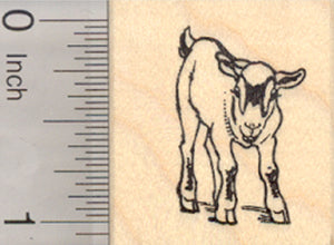 Pygmy Goat Rubber Stamp, Small