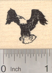 Bald American Eagle Rubber Stamp, (fourth of July, July 4th), Small