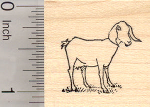 Nubian goat Rubber Stamp, Small