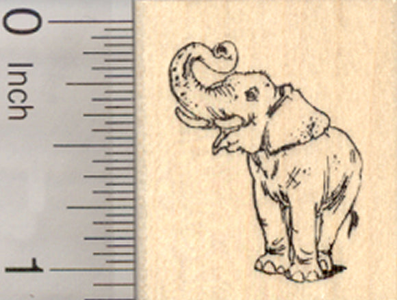 Asian Elephant Rubber Stamp, Endangered Wildlife, India, Sumatra, Asia, Small