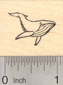 Whale Rubber Stamp, Alaska, Humpback Whale, Small