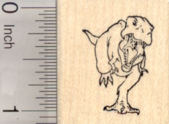 Tyrannosaurus Rex Dinosaur Rubber Stamp, T-Rex, Small