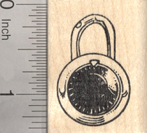 Combination Lock Rubber Stamp, School Locker Variety