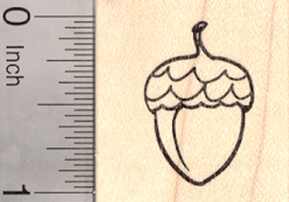 oak tree rubber stamp Acorn Rubber Stamp, Oak Tree Nut or Seed – RubberHedgehog Rubber Stamps