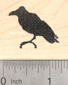 Raven Rubber Stamp, Silhouette Crow, Blackbird