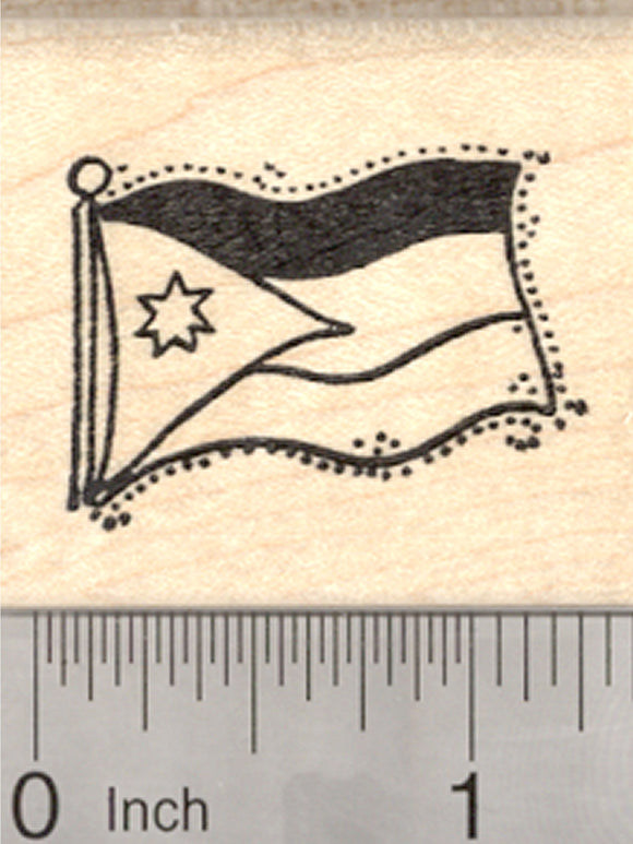 Flag of Jordan Rubber Stamp, Hashemite Kingdom