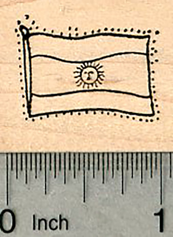 Flag of Argentina Rubber Stamp, Argentine Republic, South America