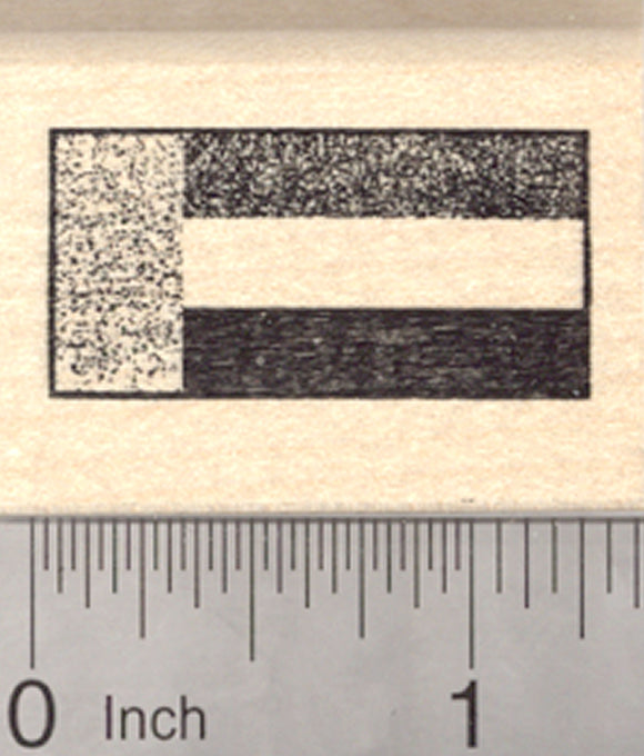 Flag of United Arab Emirates Rubber Stamp, UAE, Flags of the world series