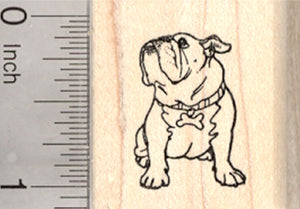 Bulldog Rubber Stamp, Dog, Small