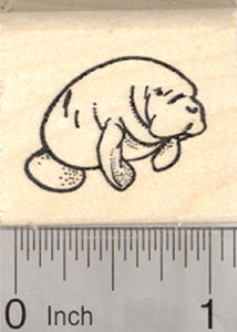 Manatee Rubber Stamp, Small