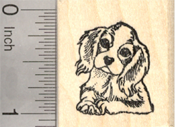 Cavalier King Charles Spaniel Rubber Stamp, Small
