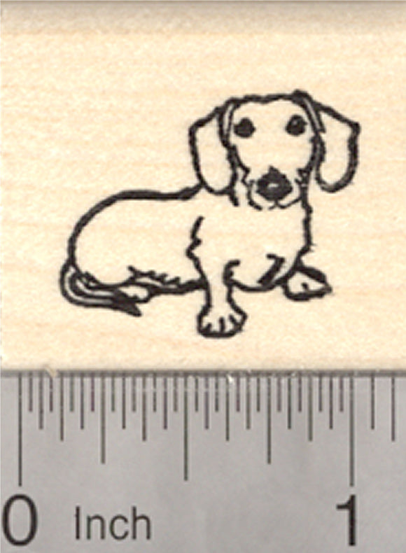 Dachshund Rubber Stamp, Dog, Small