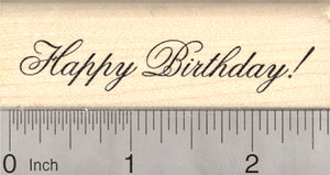 Happy Birthday Rubber Stamp, Text