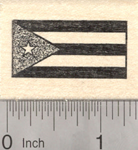 Flag of Cuba Rubber Stamp