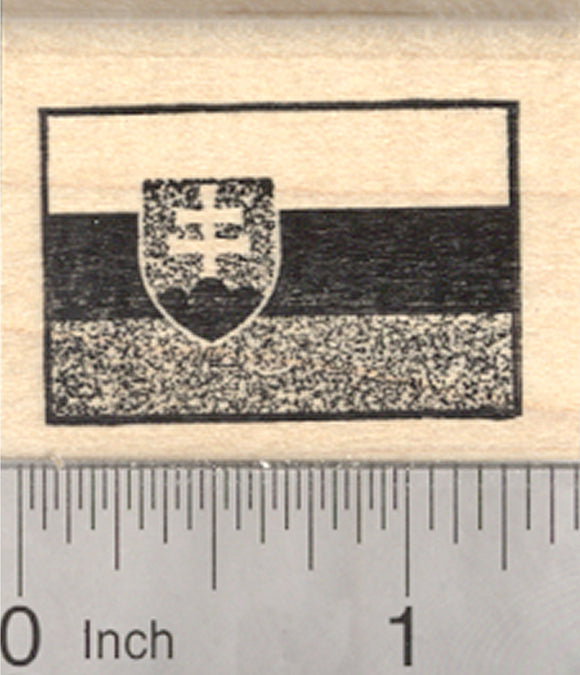 Flag of Slovakia Rubber Stamp