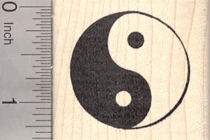 Yin Yang Rubber Stamp, Symbol Chinese Philosophy, Taoism