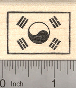Flag of South Korea Rubber Stamp, Taegukgi