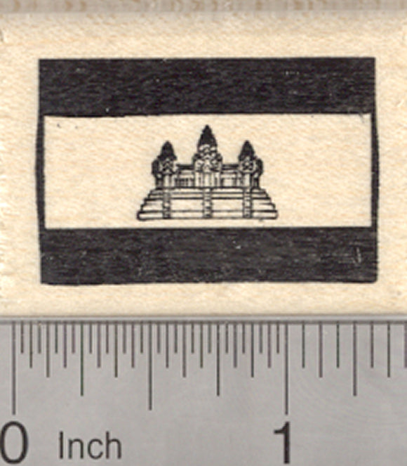 Flag of Cambodia Rubber Stamp