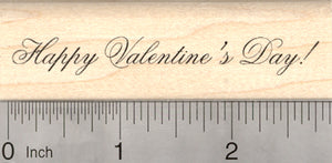 Happy Valentine's Day Rubber Stamp, Script