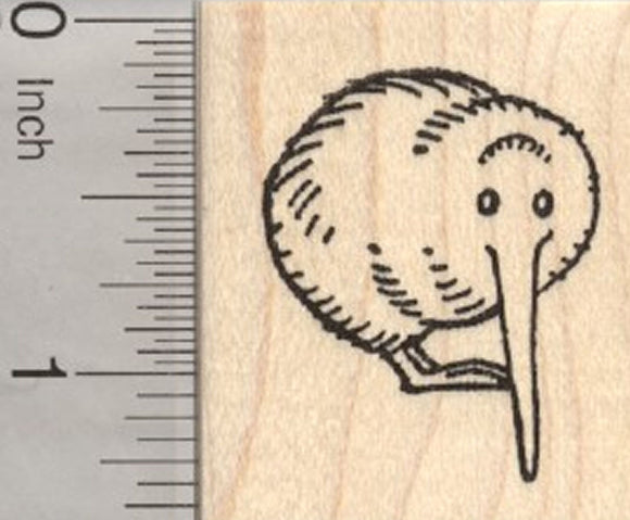 Kiwi Rubber Stamp, Flightless Bird of New Zealand