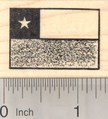 Flag of Chile Rubber Stamp, La Estrella Solitaria