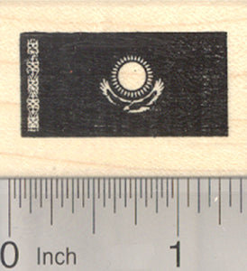 Flag of Kazakhstan Rubber Stamp