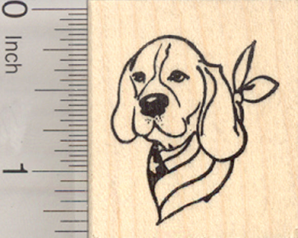 4th of July Beagle Rubber Stamp, Patriotic Dog