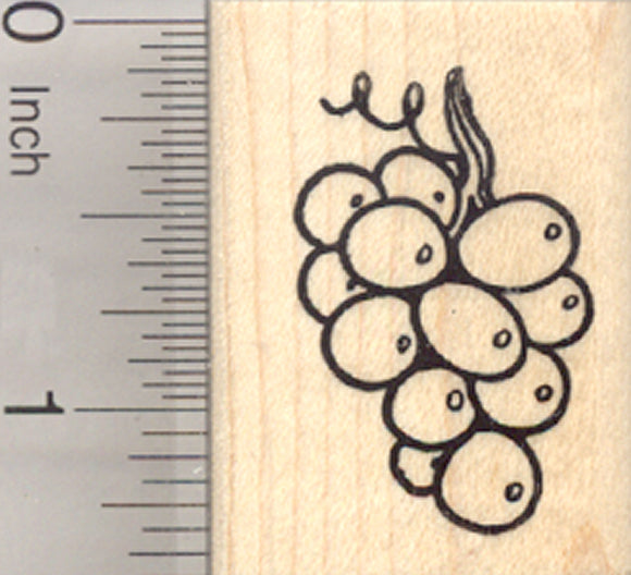 Bunch of Grapes Rubber Stamp