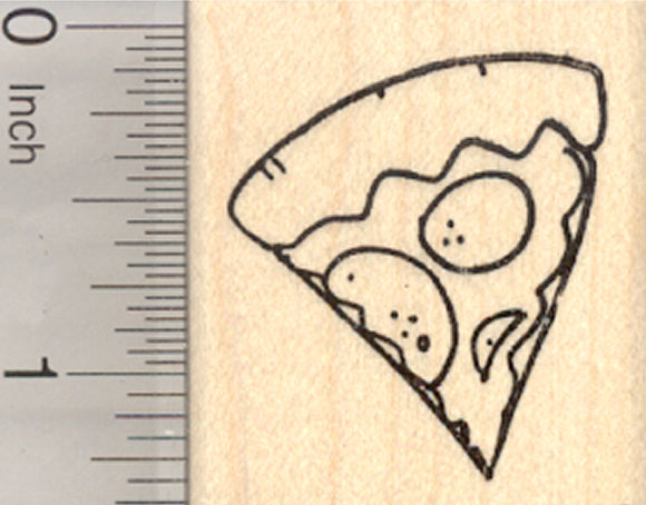 Pizza Slice Rubber Stamp