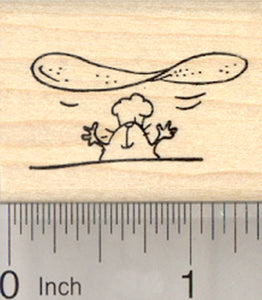 Tiny Guinea Pig Pizza Chef Rubber Stamp