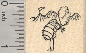 Flea Circus Rubber Stamp, with Cotton Candy
