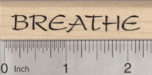 Breathe Rubber Stamp, for Yoga or Meditation
