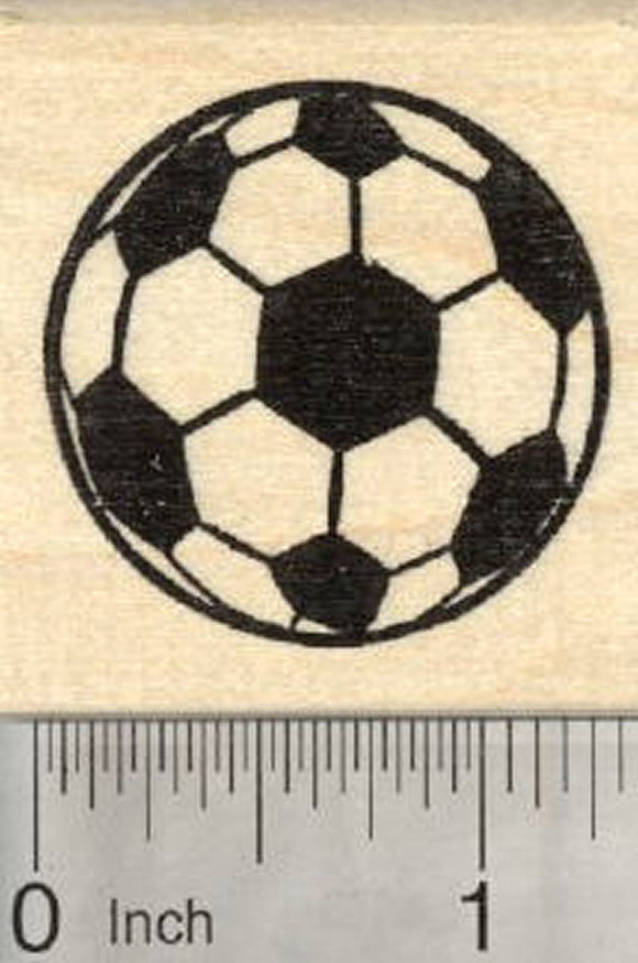 Soccer Ball Rubber Stamp, Association Football