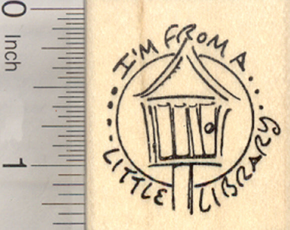 I'm From a Little Library Rubber Stamp