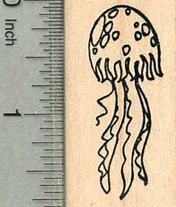 Jellyfish Rubber Stamp, Marine Wildlife